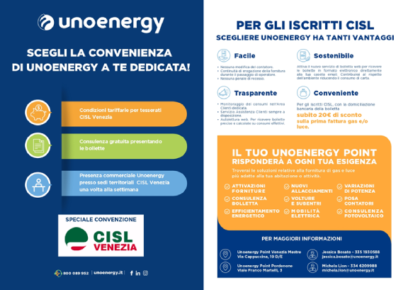 foto convenzione luce e gas unoenergy per cisl venezia 2025 (per sito)
