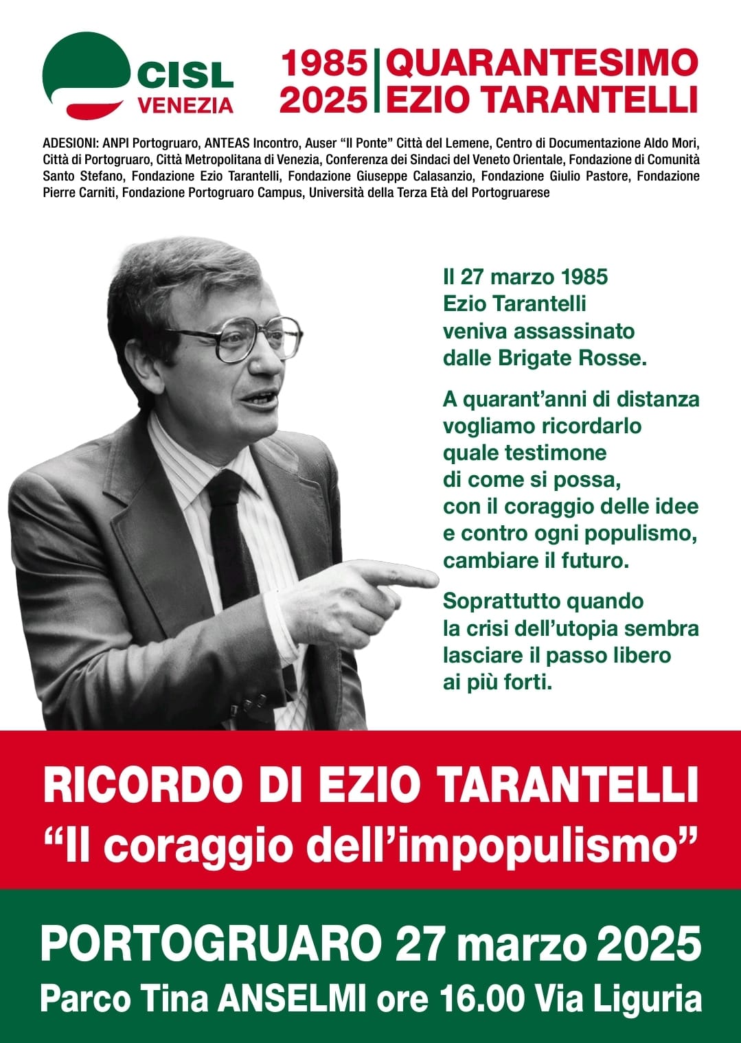 foto iniziativa tarantelli a portogruaro marzo 2025