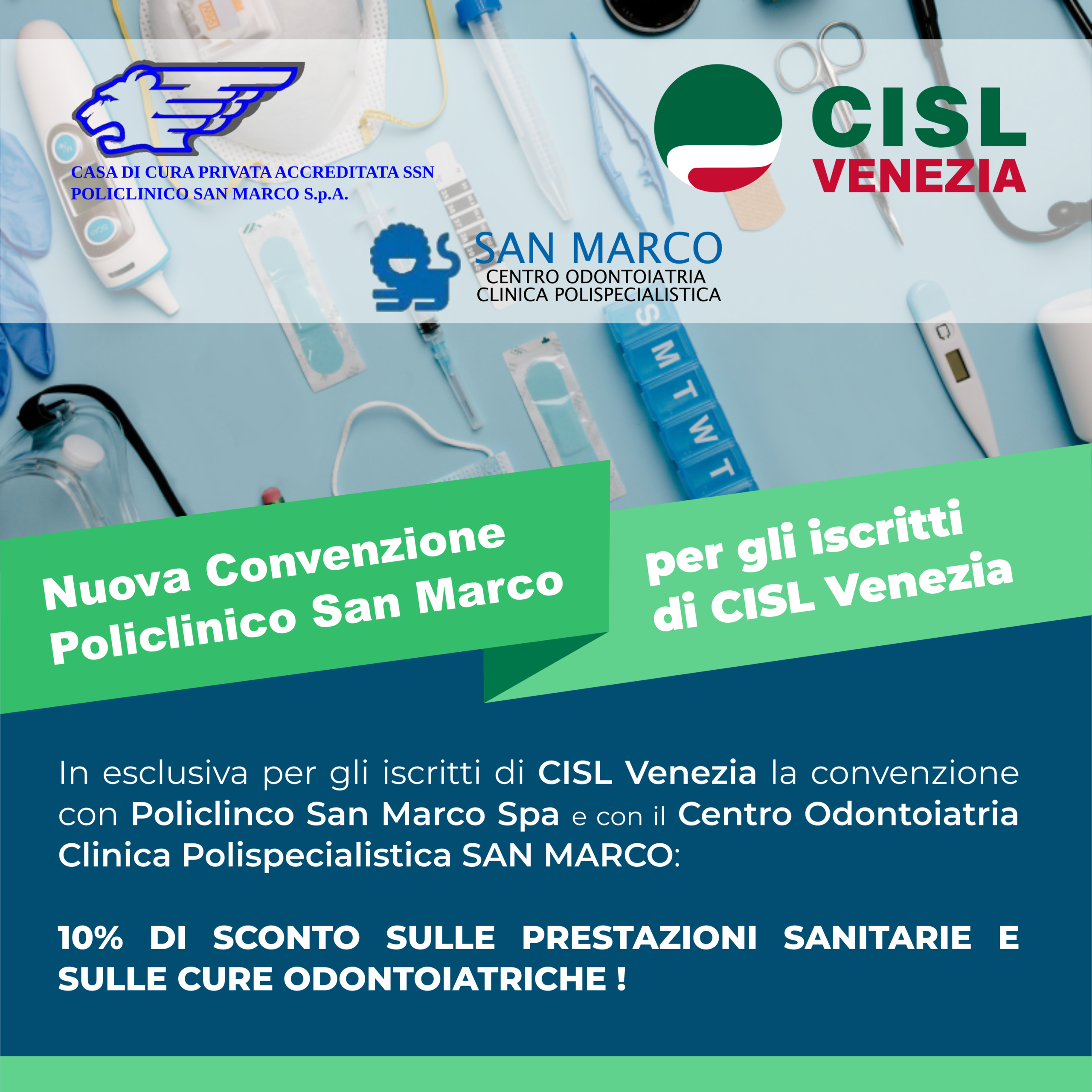 foto volantino convenzione cisl venezia e policlinico san marco (per social)